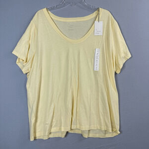 a new day T-Shirt Women’s 2X Soft Fabric Light Yellow